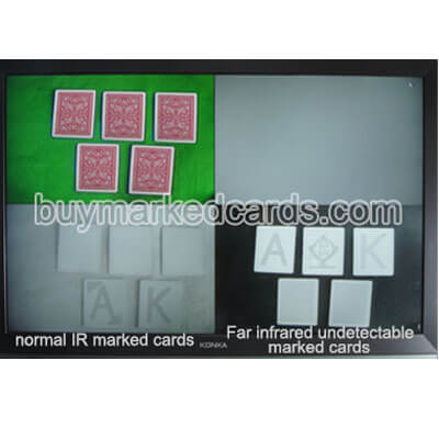 Far infrared Poker camera with IR marked cards