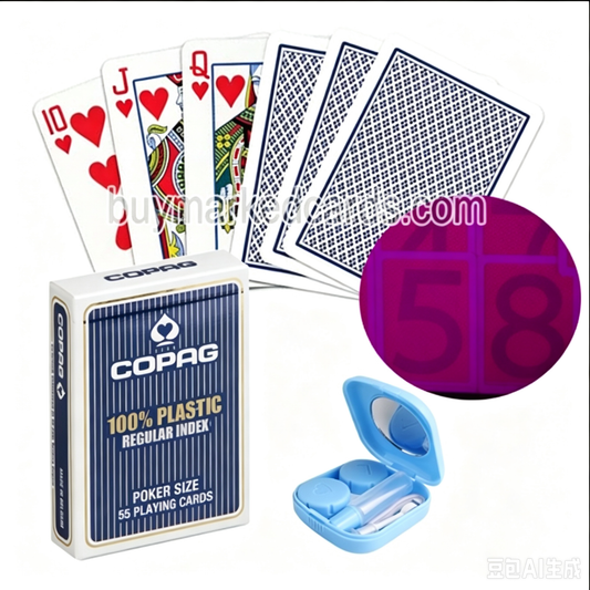 Mazzo di carte da gioco in plastica Copag a indice regolare (trattato)