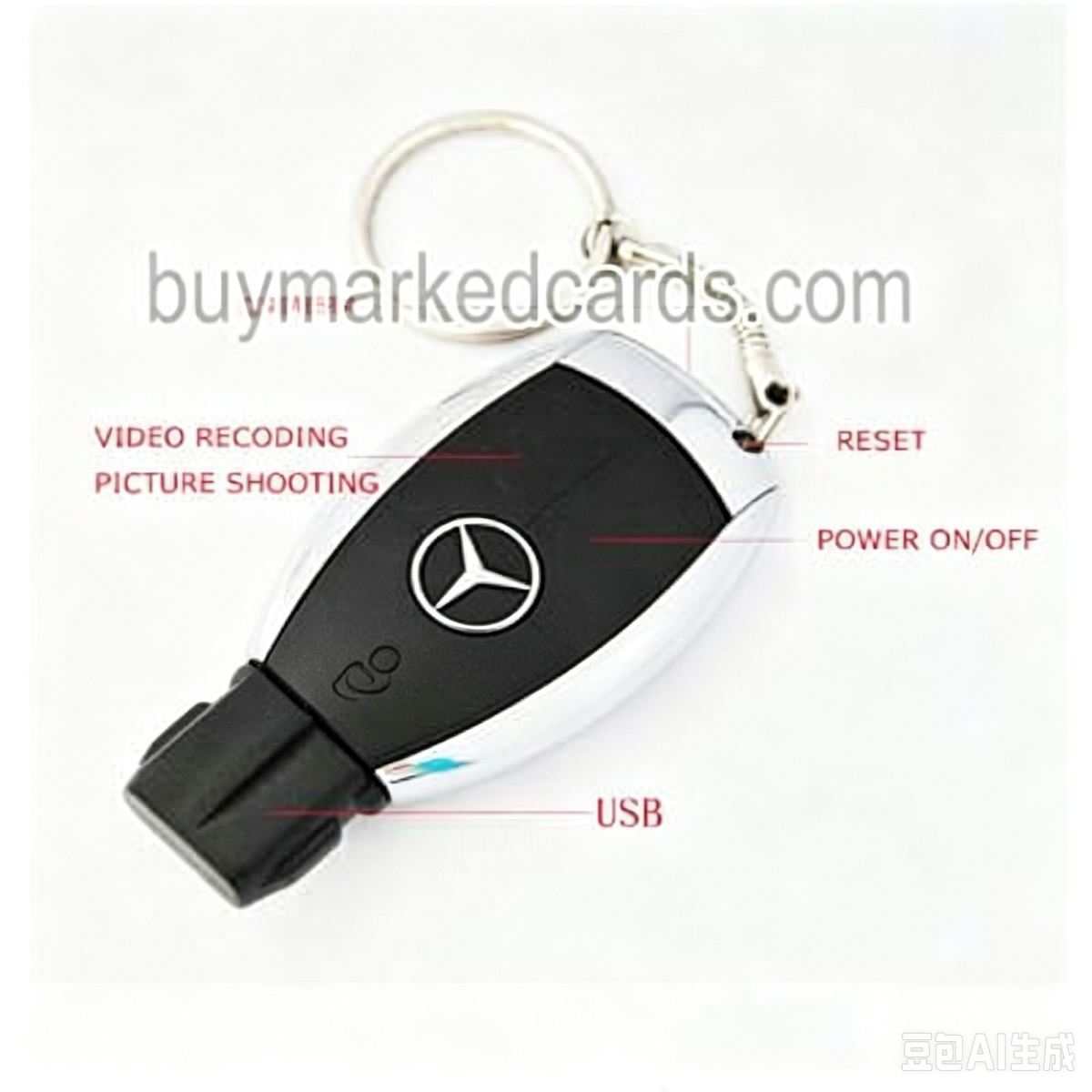 Telecamera scanner per poker integrata in chiave auto